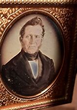 1850s Daguerreotype Man with Big Sideburns, Fancy Mat Sealed picture