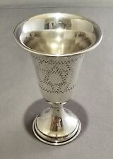 Judaica Sterling Silver Engraved Star of David Small Wine Kiddush Cup Chalice picture