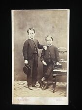 Cabinet Card Antique Photo 1800’s Children - W. Hildyard - Manchester, England picture