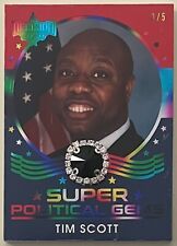 TIM SCOTT #/D 3/5 2020 LEAF DECISION SUPER POLITICAL GEMS CARD U.S. SENATOR picture