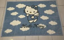 Only One Vtge Sanrio 1999 Hello Kitty Angel Wings Plush Blanket 39 1/2”X55 1/4” picture