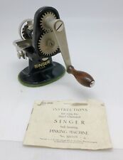 very nice 1930s Vintage Singer 1930's Working Sewing Hand Crank Pinker Crimping picture