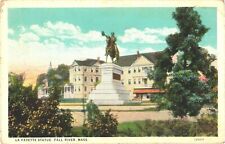 View of La Fayette Statue At Fall River, Massachusetts Postcard picture