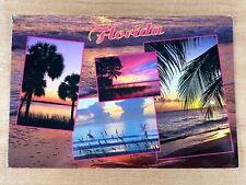 Vintage Postcard, Florida - Sunrise, Sunset, Palm Tree, Vaporwave, Retro picture