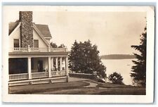1913 Residence House West Penobscot Bay Camden Maine ME Photo RPPC Postcard picture