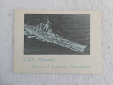 U.S.S. Missouri SCENE OF JAPANESE SURRENDER Joint Intelligence Center 1945 picture