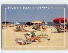 Postcard Enjoying surf and sand at Fenwick Island Delaware USA picture