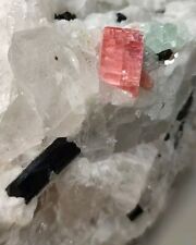 Rhodochrosite Gemmy Crystal Combined With Fluorite, Schorl , Quartz & Albite-Pak picture