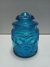 Vintage LE Smith Small Blue Moon and Stars Canister with Lid - 5