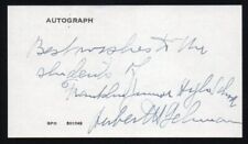 New York governor Herbert Henry Lehman autograph on cardstock picture
