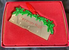 Lenox Teachers Rule Christmas Ornament New In Box Holiday Gift School  picture