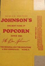 1960's Lot of Two (2) Johnson's Popcorn Boxes - Wayne, Ohio 