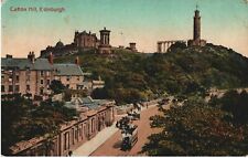 VINTAGE POSTCARD CARLTON HILL EDINBURGH SCOTLAND TO USA WITH 10 c DUE STAMP 1925 picture