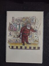Vintage Thomas Nast Christmas Postcard 4x6 'Santa's Revue' picture