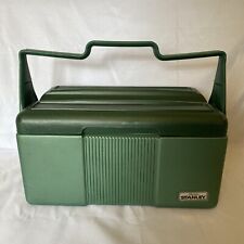 Vintage Stanley Aladdin Green Insulated Divided Lunch Box Cooler No Thermos picture