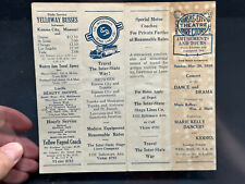 1926 Kansas City Theatre Directory advertising bus car taxi coach concert  picture