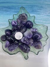 420G 100% Natural Dream Amethyst Tumble Stone Genuine Rock Reiki Crystal+ Plate picture