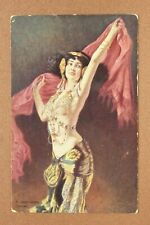 Fatale Woman Witch SALOME Semi Nude. Red cover. Tsarist Russia postcard 1909s picture