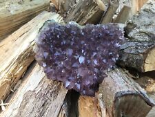 LARGE AMETHYST CRYSTAL CLUSTER HEART GEODE 6 Pounds approx 8 inches by 8 inches  picture