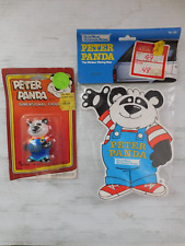 Peter Panda waving bear + Figure 1980's Child World Childrens palace mascot picture