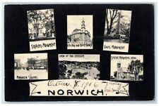 1906 Soldiers Monument Franklin Square  Multiview Norwich Connecticut Postcard picture