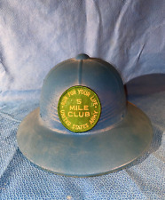 Vintage Helmet Sun Safari Military Blue Hard Hat picture