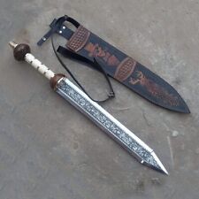Handmade Chisel Engraved/Hand Engraved Roman Gladius Viking Sword-gift for men picture
