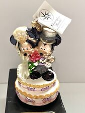 NEW W BOX Christopher Radko Disney Mickey & Minnie The Wedding Cake 1998 Disney picture
