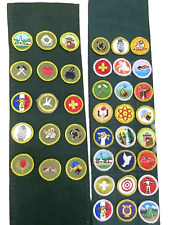 2 Vintage Girl Scout Sash 39 Patches Jamboree Halloween Costume Brownie Camp picture