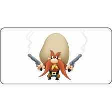 yosemite sam looney tunes white background logo license plate made in usa picture