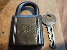 Rare Yale  Made For Texaco Oil Company Padlock  with Original Key  picture