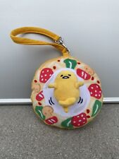Sanrio Gudetama Foldable Eco Duffle Bag Shape Plush Pouch Key Chain NWOT picture