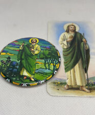 Pin Boton 2.5” San Judas Tadeo  con Estampa con Oracion picture
