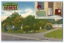 c1950's Sunset Grove Motor Court Fairfax Virginia VA Vintage Postcard picture