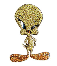 Swarovski Looney Tunes Pave Tweety Pin Tie Tack Gold Tone Plated w Box picture