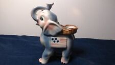 Vintage 1950;s  Amico Republican Elephant Ashtray with American Flag picture
