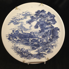 Vintage Wedgwood Countryside Blue Transferware Dinner Plate picture