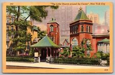 Little Church Around Corner New York City Street View Transfiguration Postcard picture