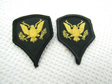 2 U S Army Specialist E-4 Gold Eagle Rank Shoulder Patch Bird picture
