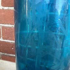 Vtg Rare 50’s Blue Girl Top Hat Valerio’s  Bev Rosedale LI Seltzer Soda Bottle picture