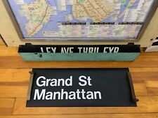 NYC SUBWAY 2 LINE ROLL SIGN GRAND STREET MANHATTAN BOWERY LITTLE ITALY FDR DRIVE picture