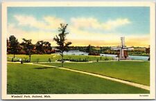 Windmill Park Holland Michigan MI Landscaped Grounds Postcard picture