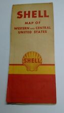 Vintage 1950 Shell Gasoline Road Map Western & Central United States picture