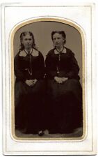 Beautiful Tintype Photograph - Two Women Presumed to be Sisters Jewelry picture