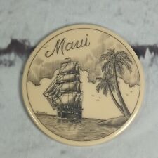 Maui Sailing Ship and Palm Tree Refrigerator Fridge Magnet  picture