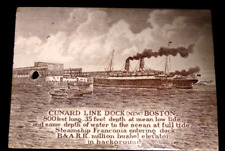 1912 CUNARD LINE DOCK BOSTON MA B&A RR CALENDAR TILE JONES MCDUFFEE STRATTON CO picture