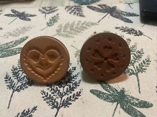 2 Rycraft Cookie Butter Press Stamp Terra Cotta Tupip inside Heart Daisy Hearts picture