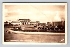 Washington DC RPPC, Union Railway Station, Antique, Vintage c1944 Postcard picture