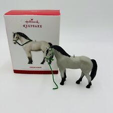 Hallmark Keepsake Ornament 2013 Dream Horse Gray Black White Pony Boxed picture