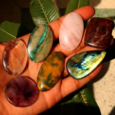7 Pcs Natural Mix Assorted Crystals Small Size Palmstones Reiki Mineral Specimen picture